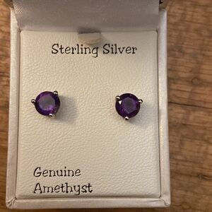 Sterling Silver Amethyst Earrings